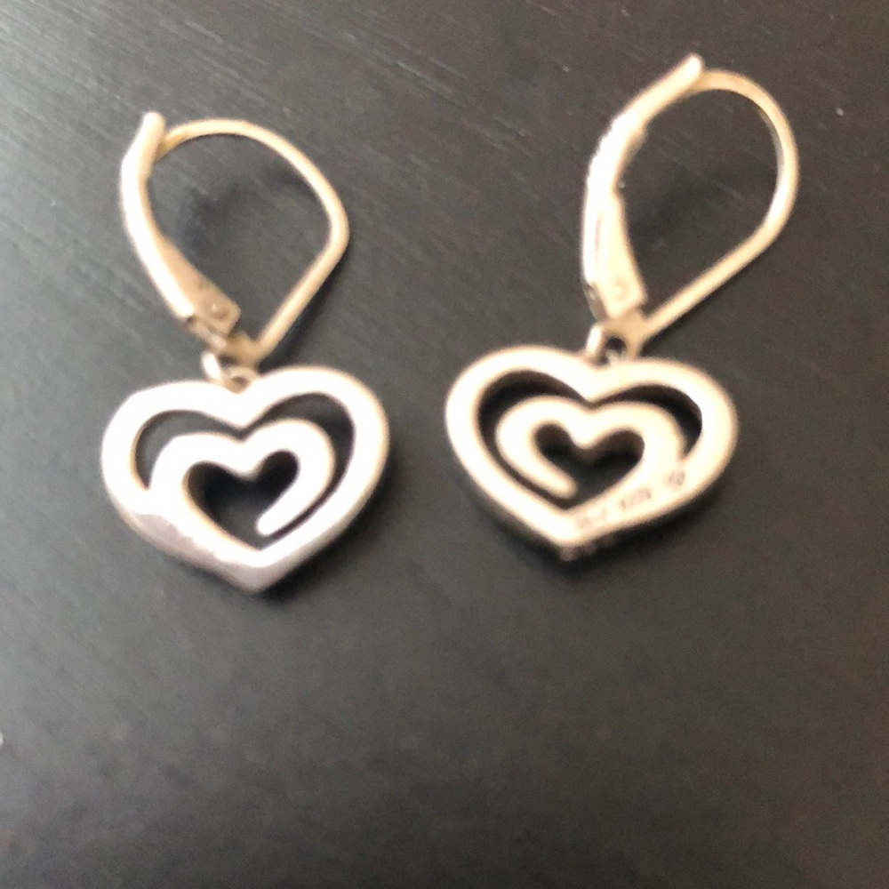 Double heart necklace and earring set